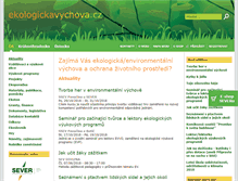 Tablet Screenshot of ekologickavychova.cz